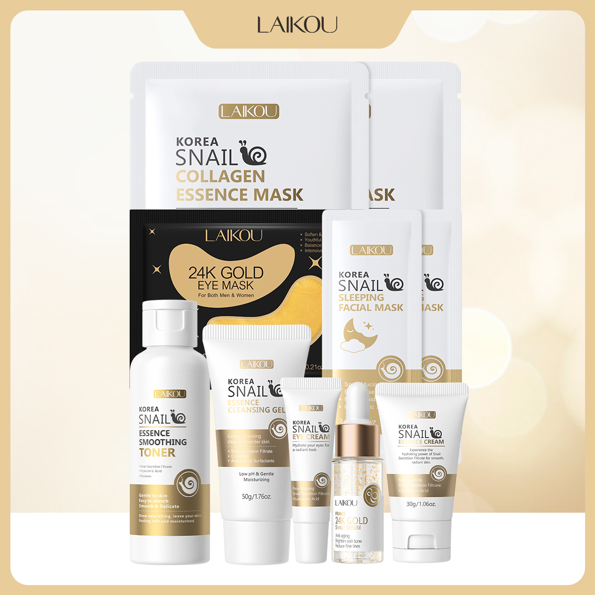 Luxury Skincare Set - LAIKOU Kit Skincare alla Bava di