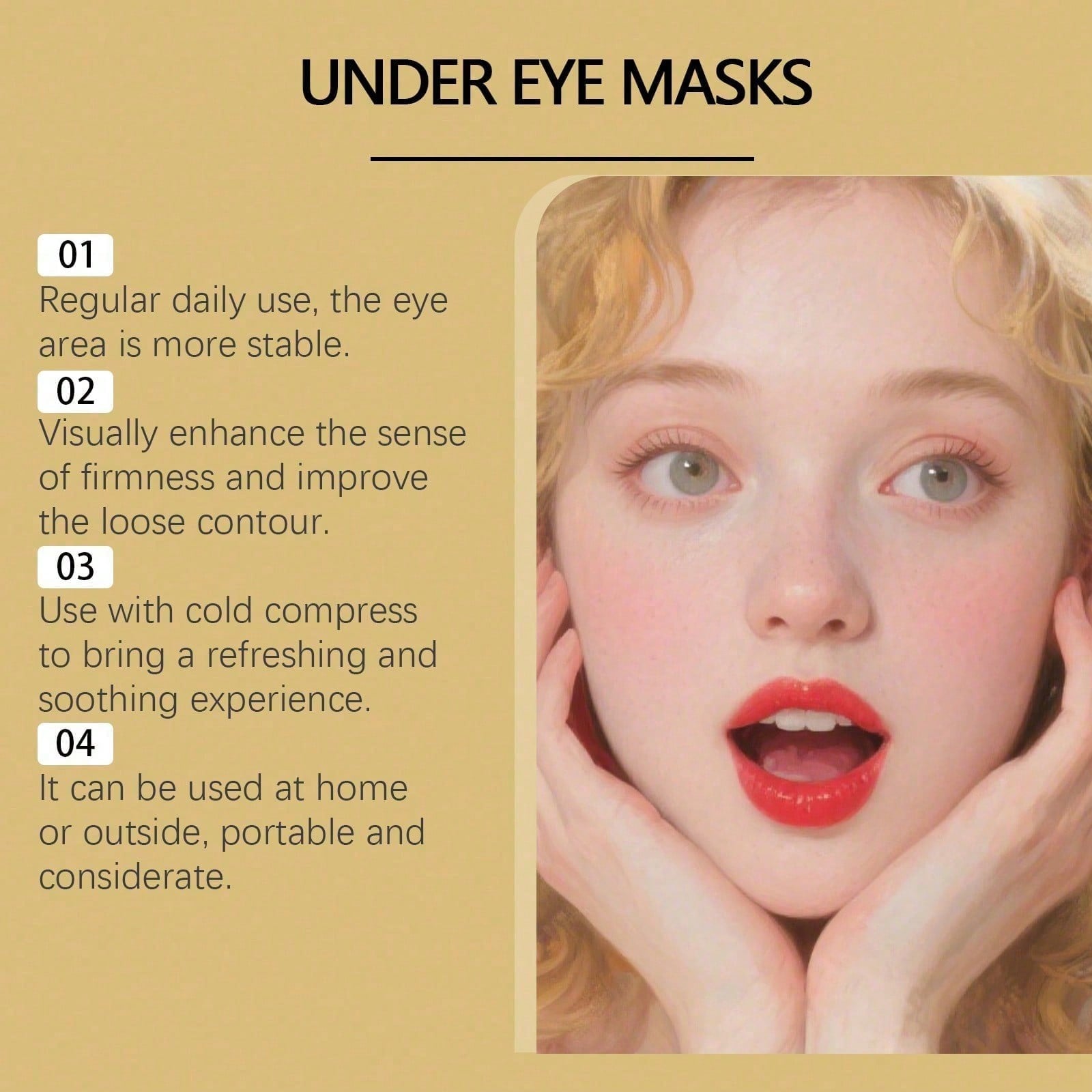 Maschera Occhi in Oro 24K, 60  - Luxury Skincare Lines recensione e prezzo